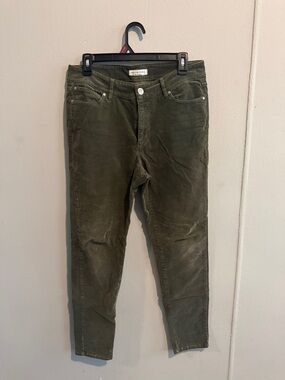 Slim Corduroy Jeans in Olive Green - Men